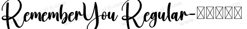 RememberYou Regular字体转换